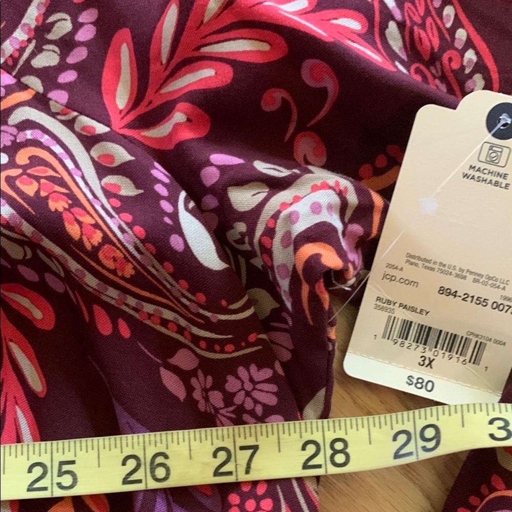 St Johns Bay NWT Lightweight Paisley Bohemian Print Dress - Picture 8 of 15